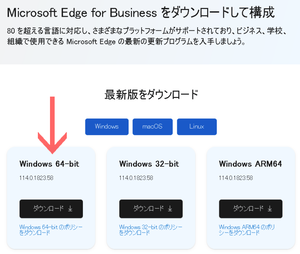 Microsoft Edge ブラウザ オフラインインストーラー ダウンロード