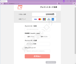 赤十字フィッシング詐欺クレジットカード番号