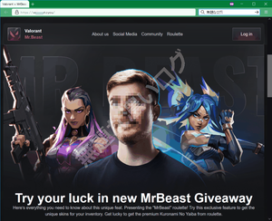 詐欺スキン配布 MrBeast Giveaway VALORANT