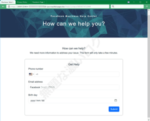 Facebook フィッシング詐欺サイト危険2