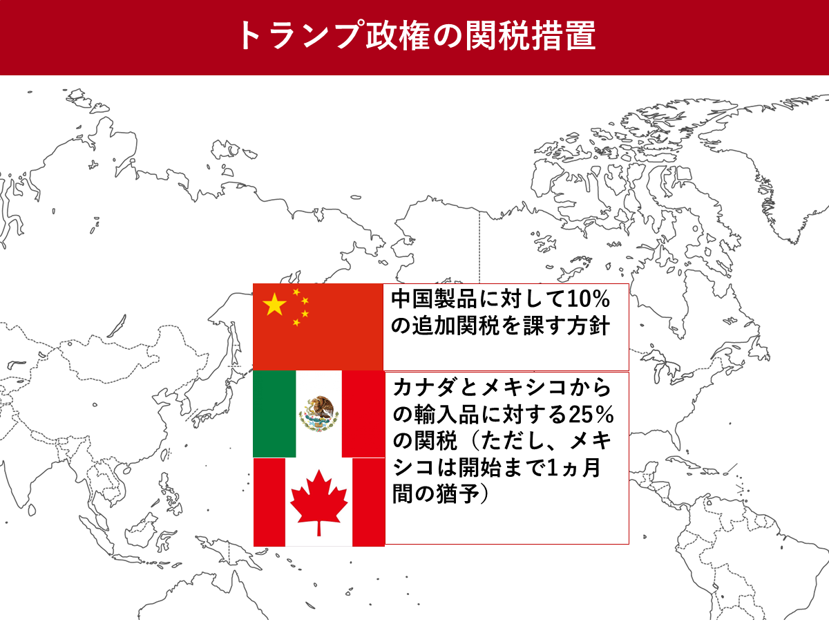トランプ氏の新関税政策：中国とメキシコに迫る影響