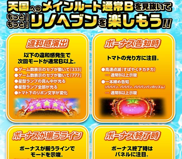 スマスロリノヘブンの狙い目ポイントを公式が公開。通常Bを見抜け！