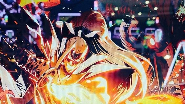 Lいざ！番長の終了画面、武蔵が『634』小次郎が『526』の設定示唆ではないかと予想される