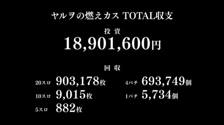 燃えカスTOTAL収支