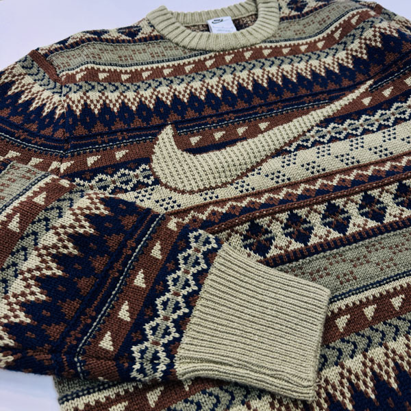 NIKE 希少　フェアアイル　スウッシュセーター　スウェット　S NIKE 希少 フェアアイル スウッシュセーター スウェット S