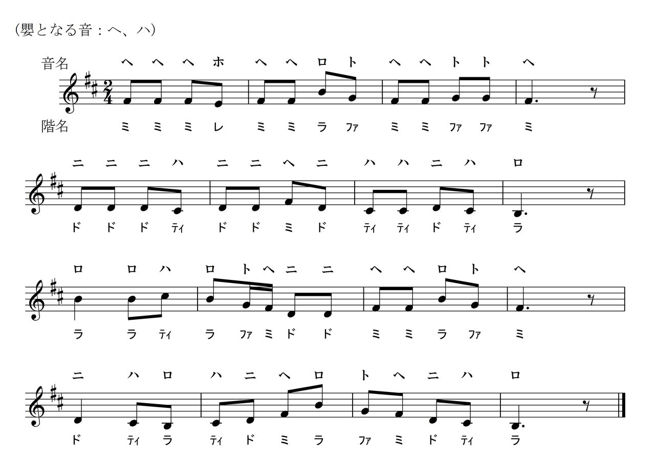 うれしいひな祭り 固定ド 音感者のための 移動ド 習得ソルフェージュ講座