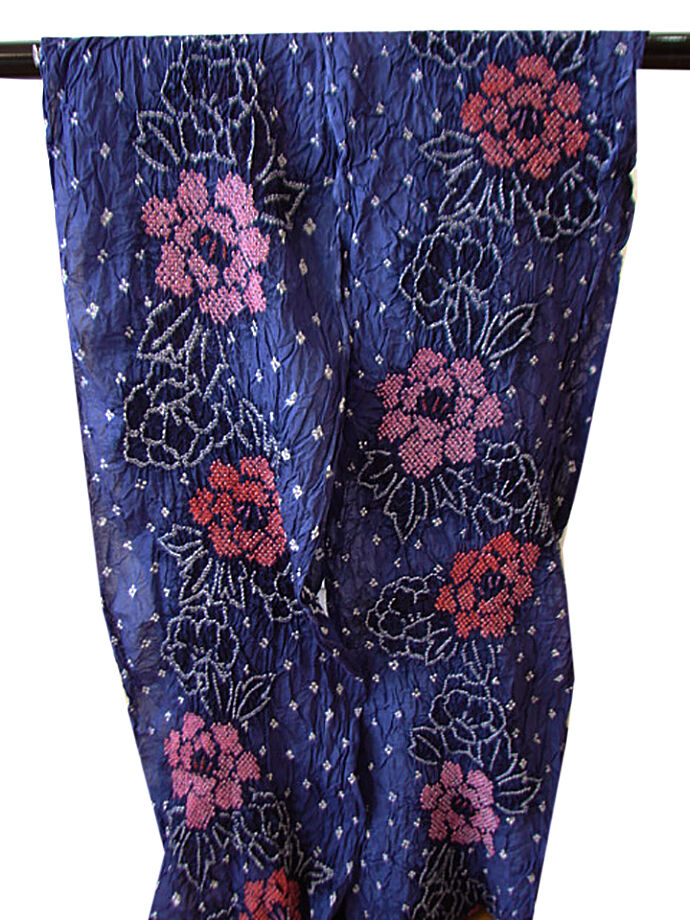 早いもの勝ち！時代屋 裄70ｃｍ 仕立可能 新品 人気 総絞り 手絞り 浴衣 綿 反物 Gm573