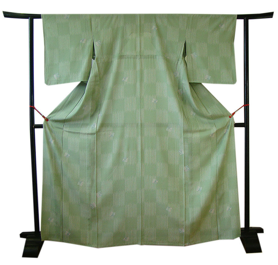 時代屋 裄65.2ｃｍ 夏物 お茶事 駒絽 ３本絽 鮫小紋 正絹 仕立上り 152ｃｍ～158ｃｍ KK627