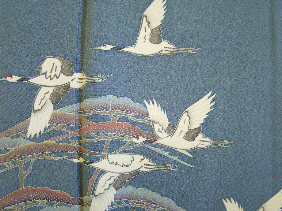 時代屋 裄63.3ｃｍ S寸 作家物 極上一越地 本加工染 附下げ 訪問着 正絹 仕立上り 袷 147ｃｍ～153ｃｍ HH584