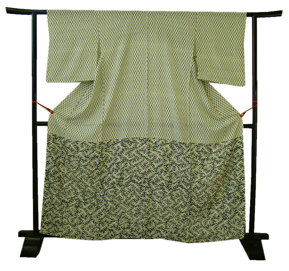 時代屋 裄65.2ｃｍ 夏物 絽縮緬 附下げ 訪問着 正絹 仕立上り 152ｃｍ～158ｃｍ ＨH437