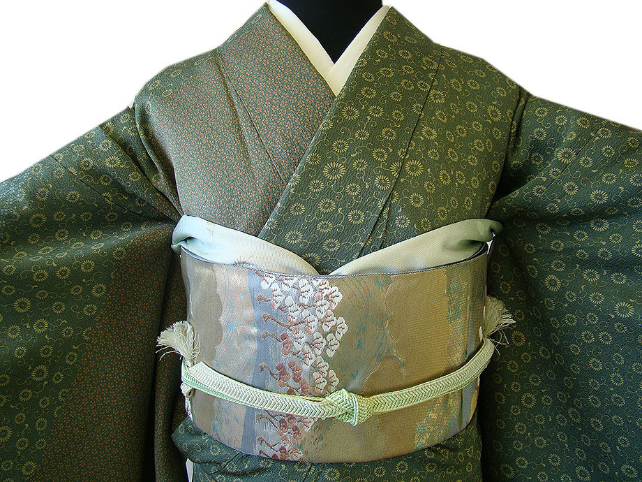 Bibian 比比昂- 時代屋裄68.2cm ロング寸江戸小紋附下げ訪問着西陣織 