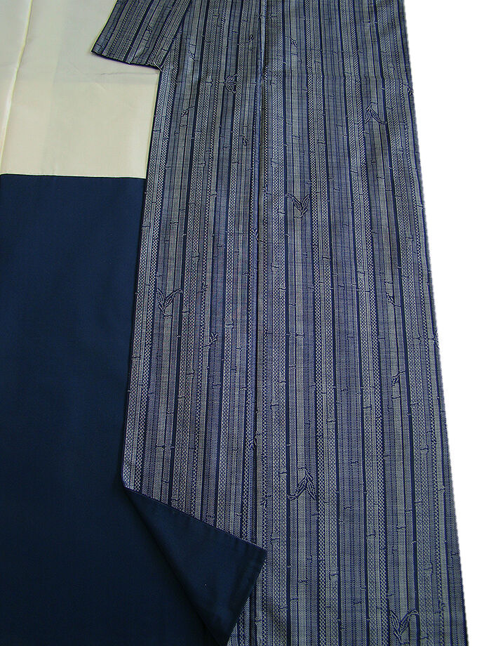 時代屋 裄64.4ｃｍ 大島紬 櫛織 袋帯 帯揚げ 帯〆 ４点 セット 正絹 仕立上り 袷 150ｃｍ～156ｃｍ TT276