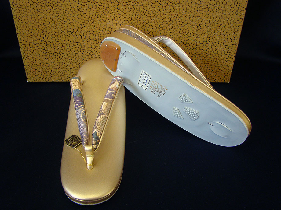 時代屋 新品 金鷲 帯地 草履・バッグ セット Zs733