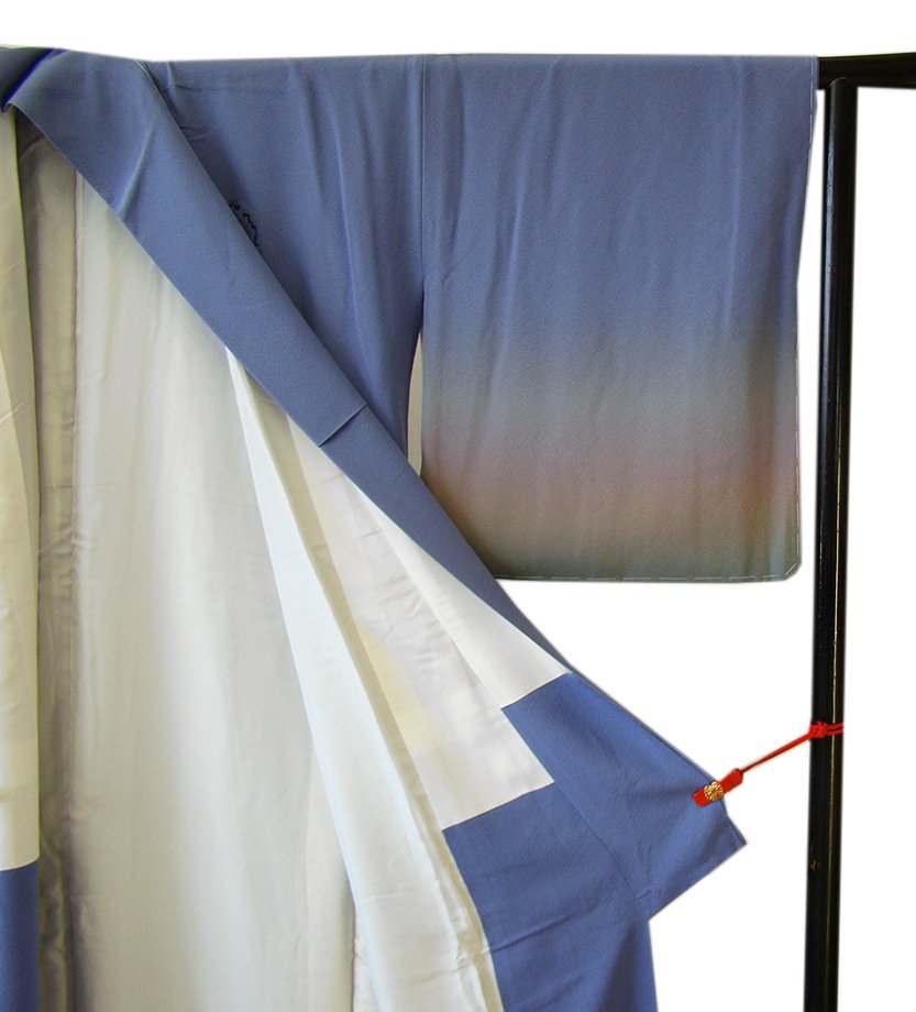 時代屋 裄70.1cm ロング寸 極上縮緬地 汕頭刺繍 附下げ 訪問着 正絹 袷 未使用 158cm~165cm I288