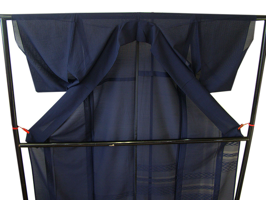 時代屋 裄65.2ｃｍ 夏物 紗 色無地 附下げ 長襦袢 2点 セット 正絹 仕立上り 丸に桜 152ｃｍ～158ｃｍ Ｍ843