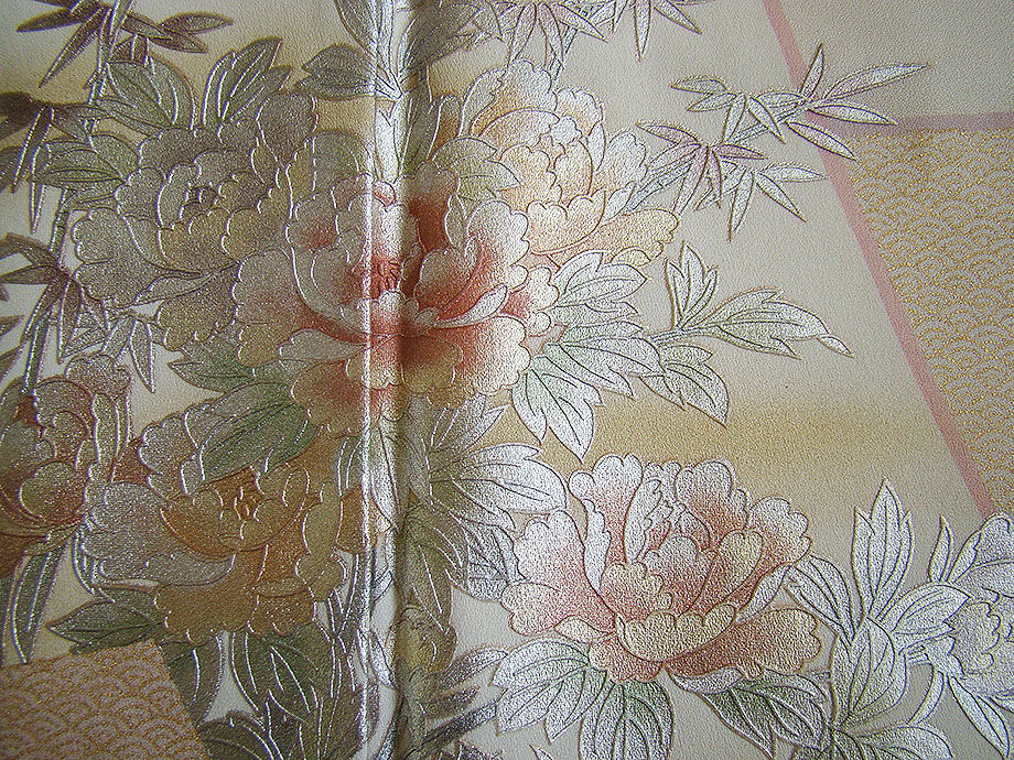時代屋 裄70.1cm 新品 ロング寸 作家物 極上一越地 本加工染 附下げ 