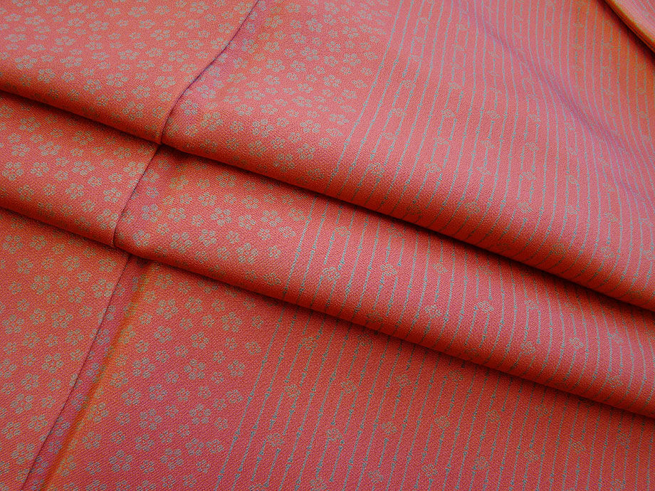 時代屋 裄69.0cm ロング寸 お茶事 一越地 江戸小紋 袷 正絹 未使用 158cm~165cm KK460