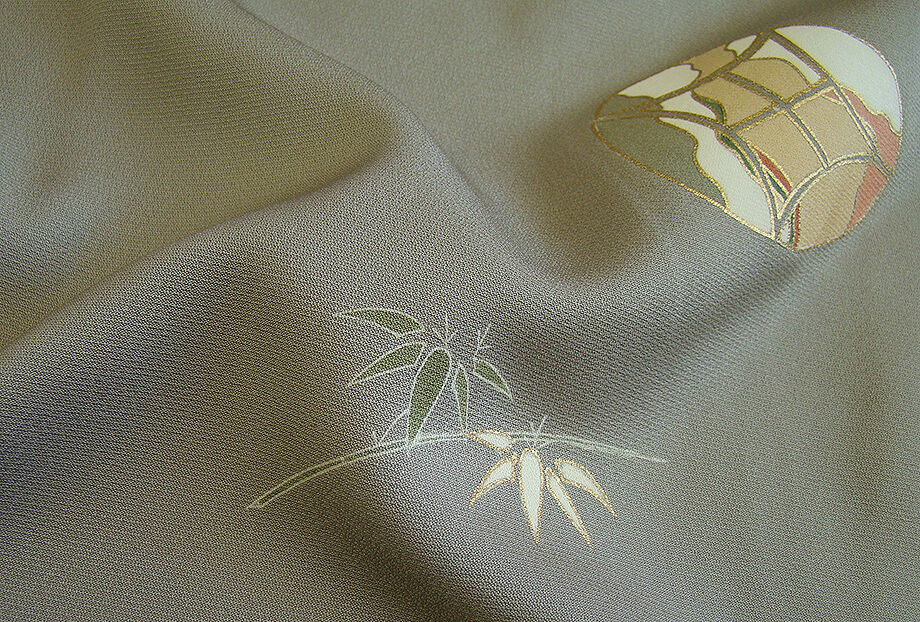 時代屋 美品！裄65.2ｃｍ 極上一越地 金彩加工染 附下げ 訪問着 正絹 仕立上り 袷 152ｃｍ～158ｃｍ HH1044