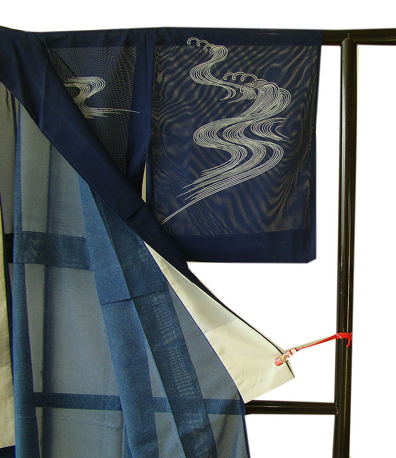 時代屋 裄64.4ｃｍ 夏物 駒絽 ３本絽 附下げ 訪問着 紗 袋なごや帯 帯〆 ３点 セット 正絹 仕立上り 154ｃｍ～160ｃｍ HH1453