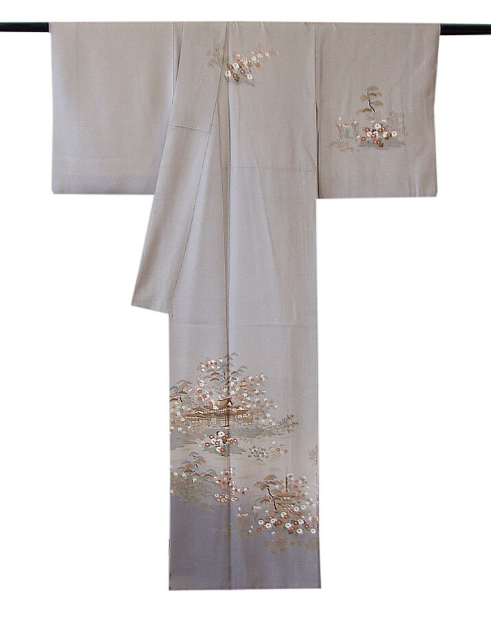時代屋 裄66.3cm 極上一越地 金彩加工染 附下げ 訪問着