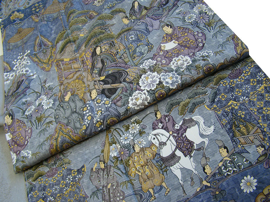 時代屋新品当店仕立裄67．1cm 平安絵巻訪問着正絹未使用155cm 