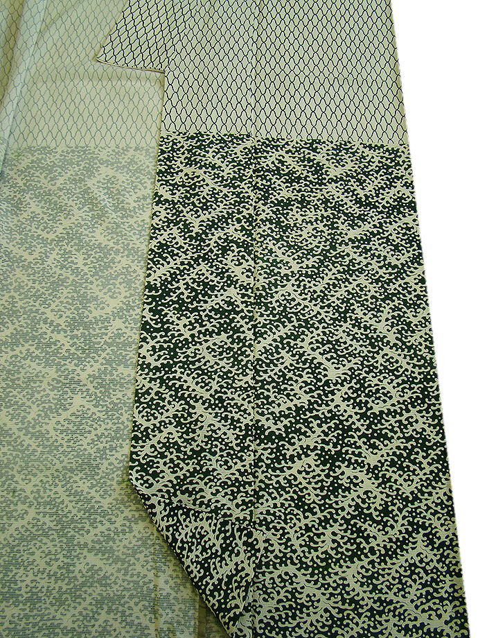 時代屋 裄65.2ｃｍ 夏物 絽縮緬 附下げ 訪問着 正絹 仕立上り 152ｃｍ～158ｃｍ ＨH437