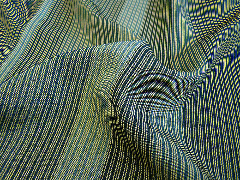 時代屋 裄65.6ｃｍ お茶事 一越地 小粋 間道 小紋 正絹 未使用 仕付糸付 袷 152ｃｍ～158ｃｍ KK477