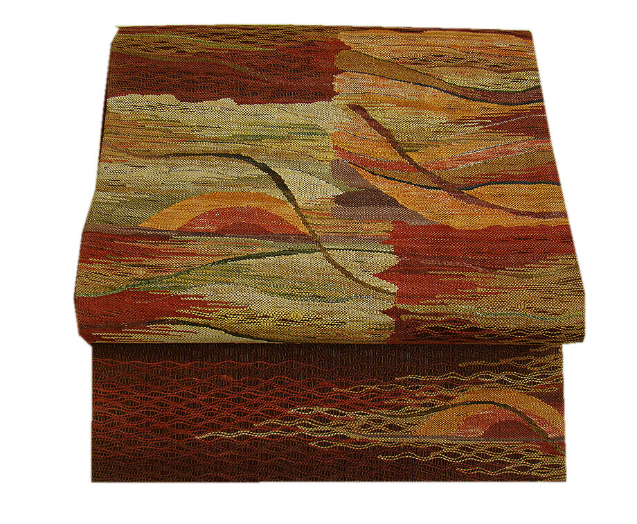 時代屋 裄64.4ｃｍ 大島紬 櫛織 袋帯 帯揚げ 帯〆 ４点 セット 正絹 仕立上り 袷 150ｃｍ～156ｃｍ TT276