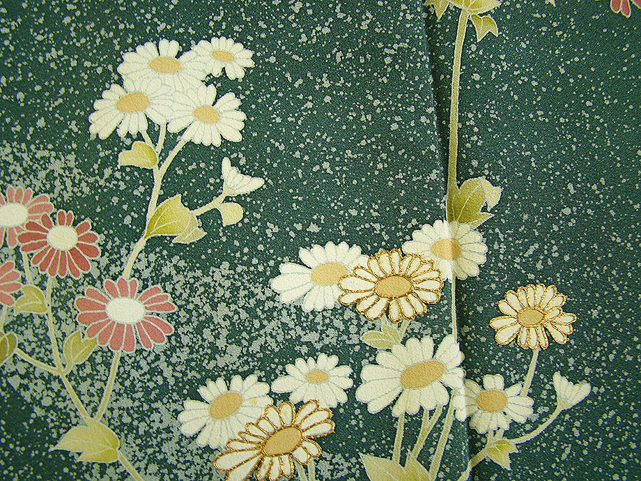 時代屋 美品！裄66.3ｃｍ 極上縮緬地 たたき染 本加工染 附下げ 訪問着 正絹 未使用 仕付糸付 袷 共八掛 154ｃｍ～160ｃｍ HH1408