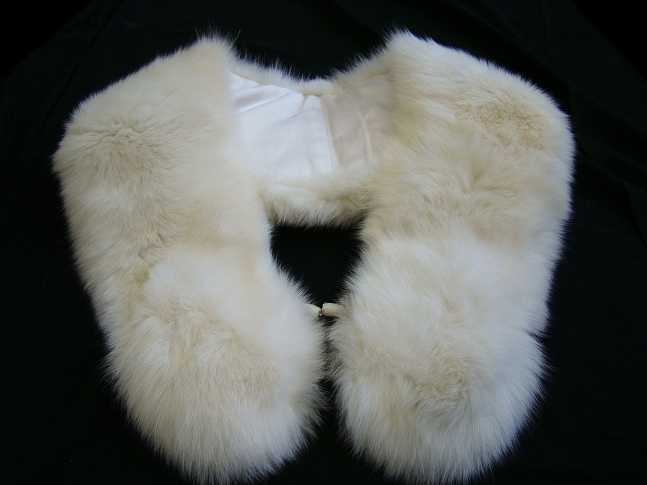 時代屋 大特価 美品 成人式 振袖用 大判 シャドー FOX ショール 天然 毛皮 箱入り Ａｓ502