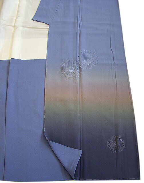 時代屋 裄70.1cm ロング寸 極上縮緬地 汕頭刺繍 附下げ 訪問着 正絹 袷 未使用 158cm~165cm I288