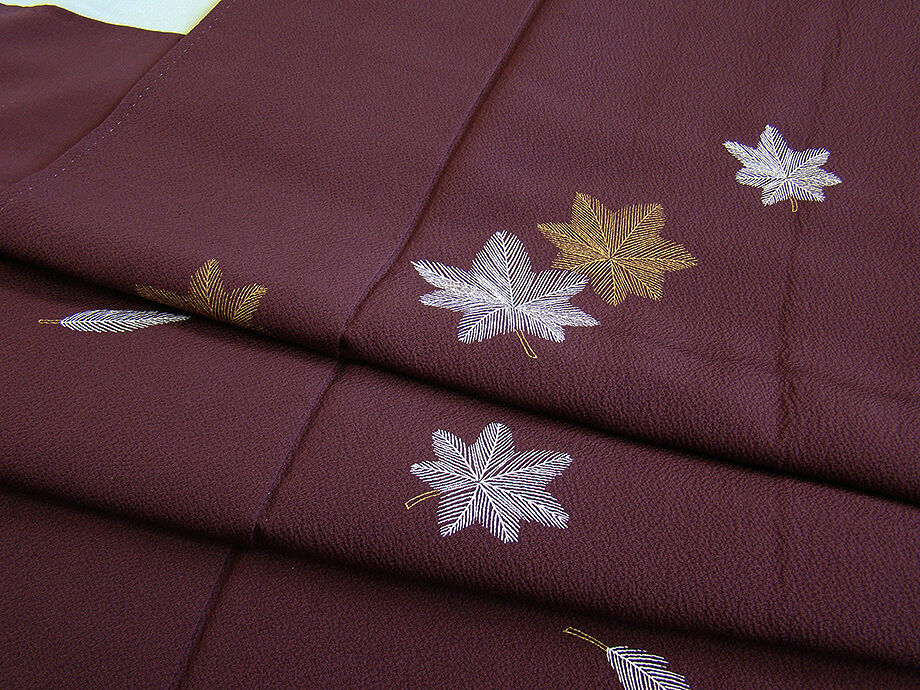 時代屋 63.6cm 極上縮緬地 金彩加工染 附下げ 訪問着 袋帯 帯揚げ 帯〆セット 正絹 袷 仕立上り 148cm~154cm L918