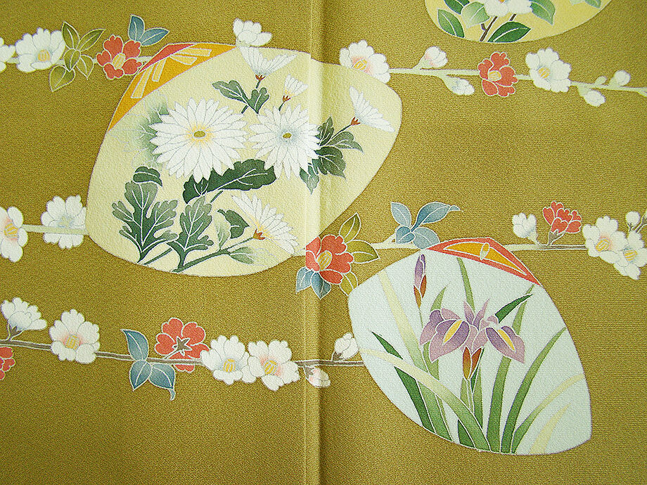 時代屋 裄69.4ｃｍ 新品 ロング寸 作家物 極上 丹後 縮緬地 附下げ 訪問着 正絹 未使用 仕付糸付 袷 当店仕立 160ｃｍ～166ｃｍ HH753