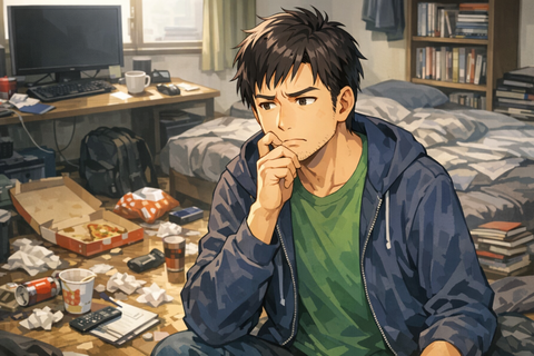 散らかっている部屋