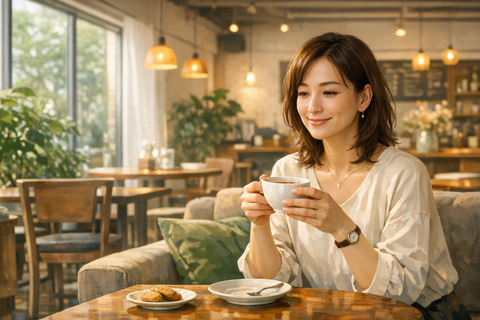 ゆったりとしたカフェ