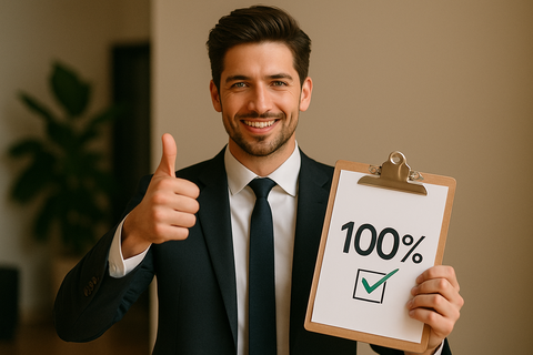 目標を100%こなした人