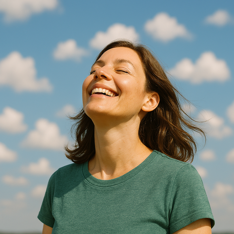 幸せを感じている女性