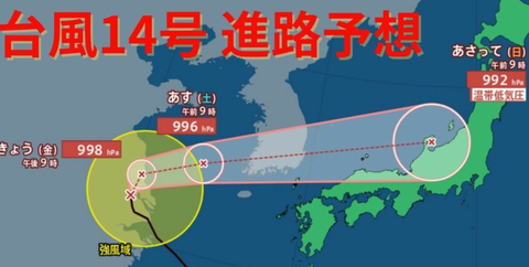 台風急カーブ３