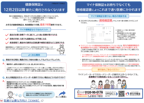 マイナンバー　健康保険