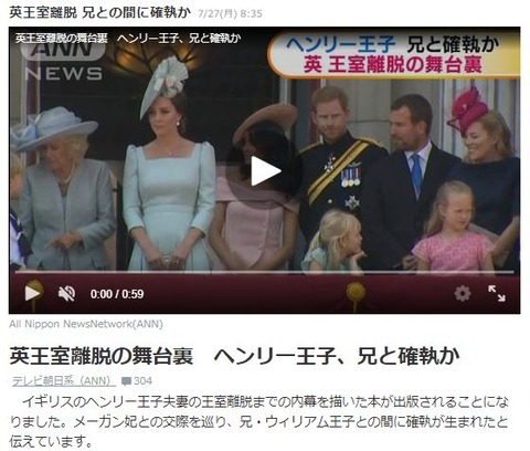 王室兄弟けんかフェイク