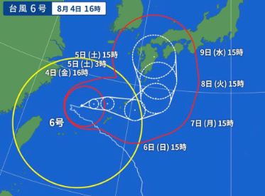 台風急カーブ２