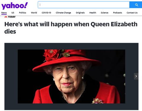 エリザベス女王 死んでない記事