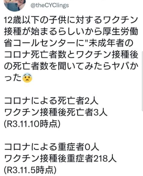 子供のワクチン死