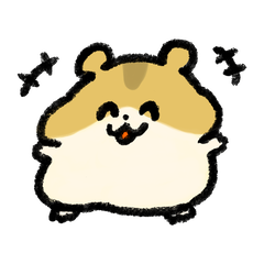 喜ぶハム