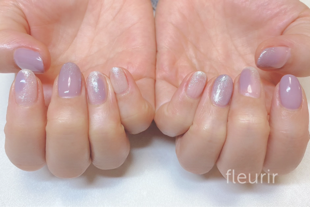 グレーパープルのニュアンスnail 中野ネイルサロン Fleurir のブログ プライベートネイルサロン