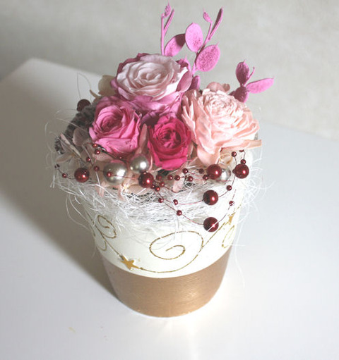 クリスマスアレンジピンク