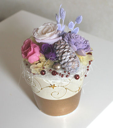 クリスマスアレンジパープル