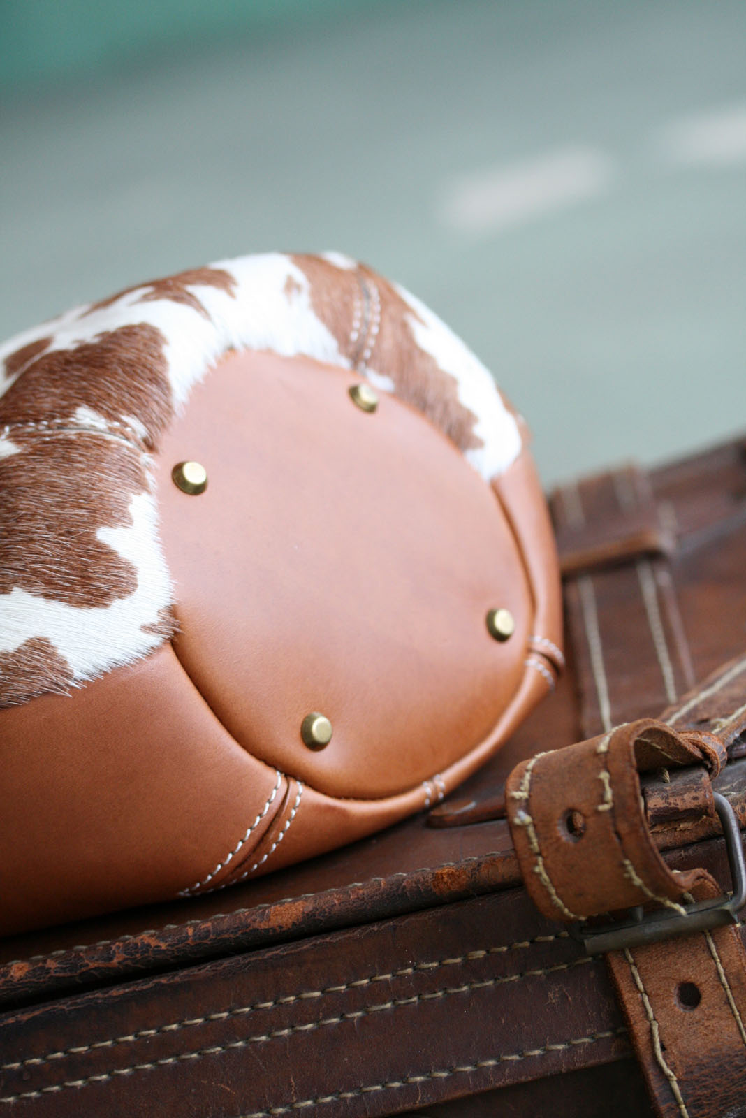 CLEDRAN 【クレドラン】ポーチ付きトートバッグ ホルスタイン  