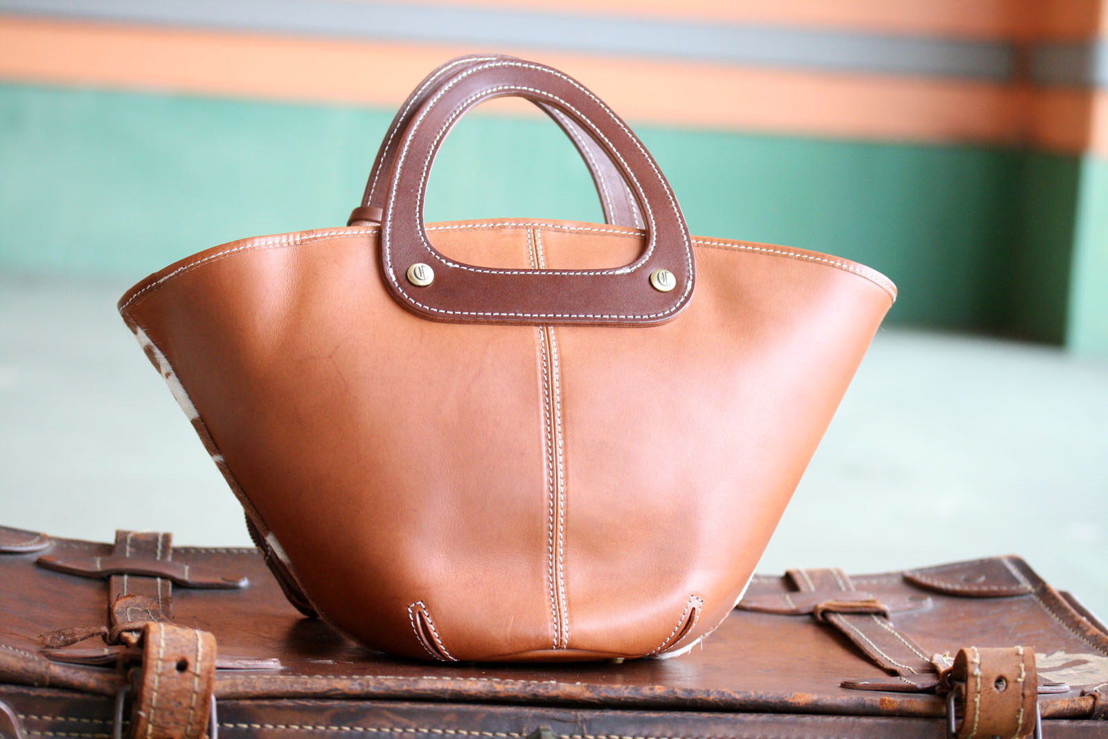 CLEDRAN 【クレドラン】ポーチ付きトートバッグ ホルスタイン  