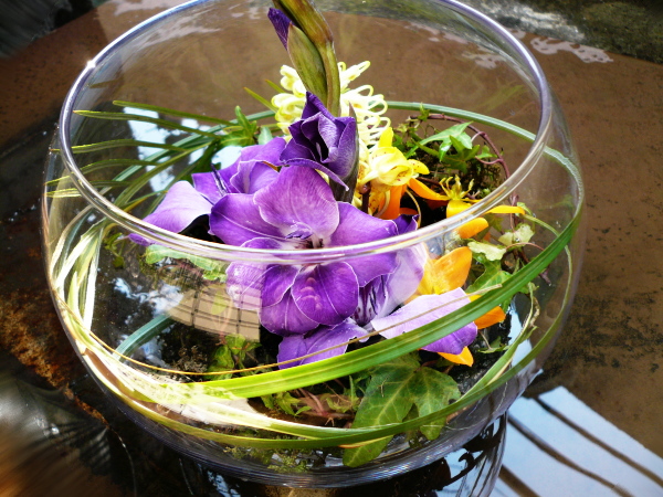 金魚鉢アレンジ フラワージェンヌの花日記 金魚鉢アレンジ フラワージェンヌの花日記